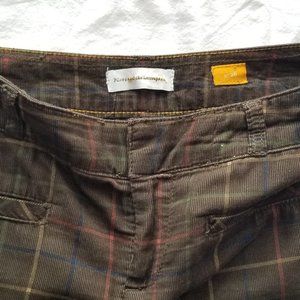 Pilcro & The Letterpress Tartan/Plaid Corduroy Jeans - Size 26